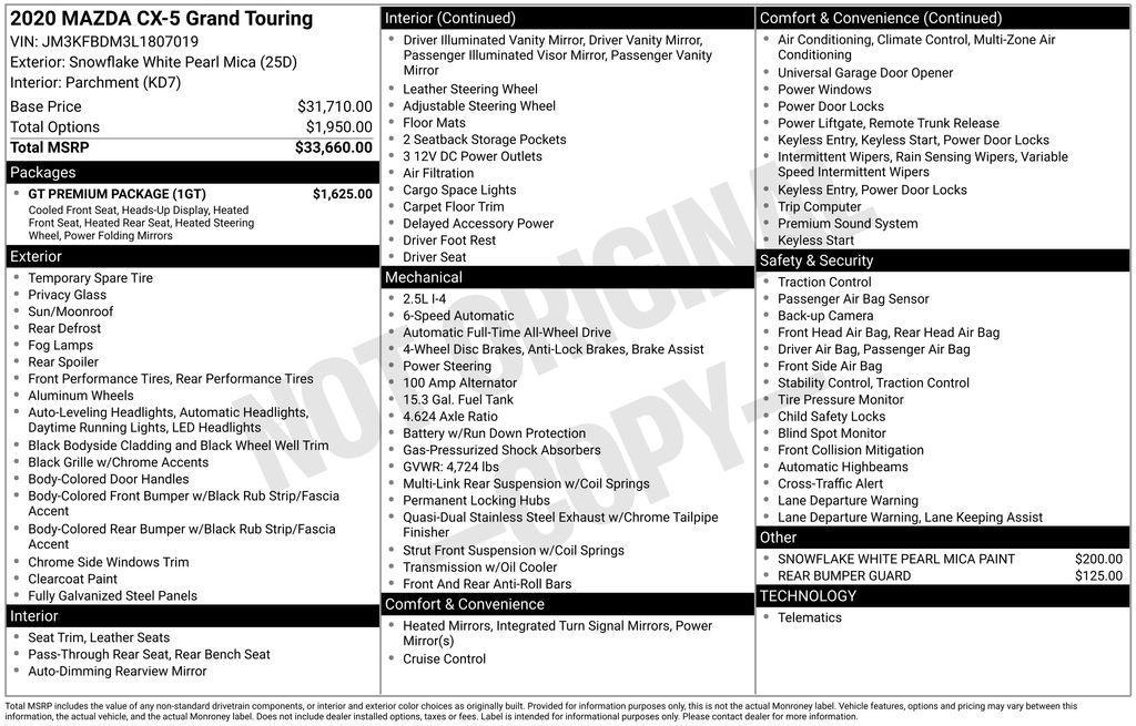 used 2020 Mazda CX-5 car, priced at $23,901