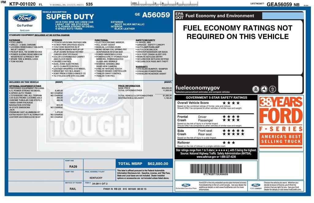 used 2016 Ford F-250 car, priced at $31,900