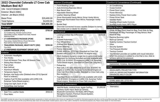 used 2022 Chevrolet Colorado car, priced at $28,901