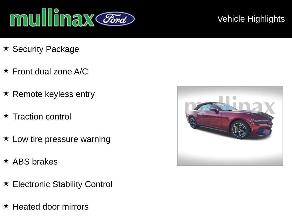 new 2025 Ford Mustang car, priced at $45,707