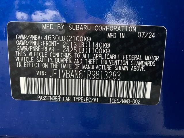 new 2024 Subaru WRX car, priced at $37,675