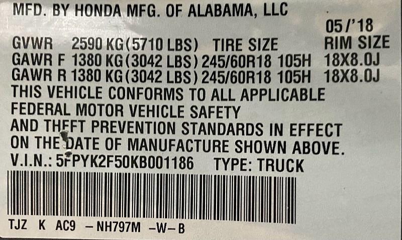 used 2019 Honda Ridgeline car, priced at $19,491