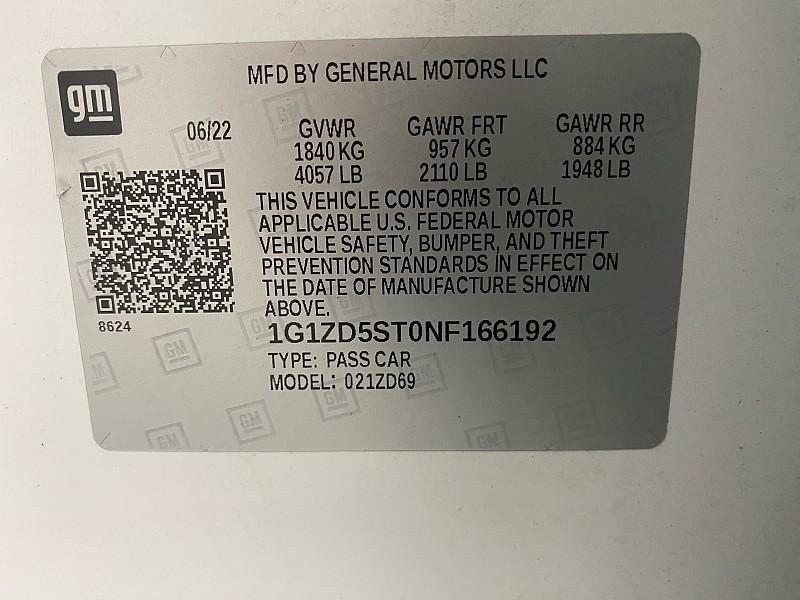 used 2022 Chevrolet Malibu car, priced at $13,791