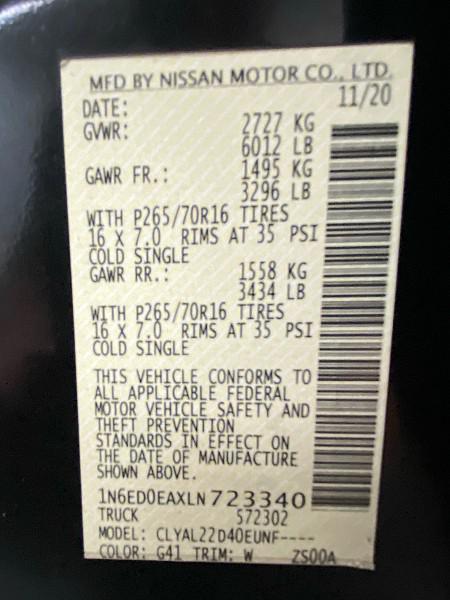 used 2020 Nissan Frontier car, priced at $17,991