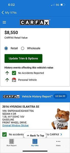 used 2016 Hyundai Elantra car, priced at $7,291