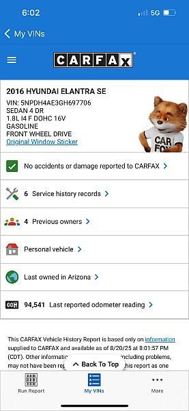 used 2016 Hyundai Elantra car, priced at $7,291