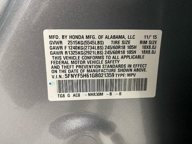 used 2016 Honda Pilot car, priced at $17,491