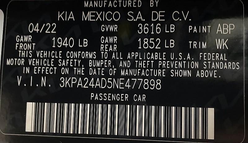 used 2022 Kia Rio car, priced at $9,791