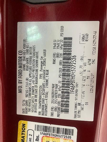 used 2017 Ford Mustang car, priced at $12,991