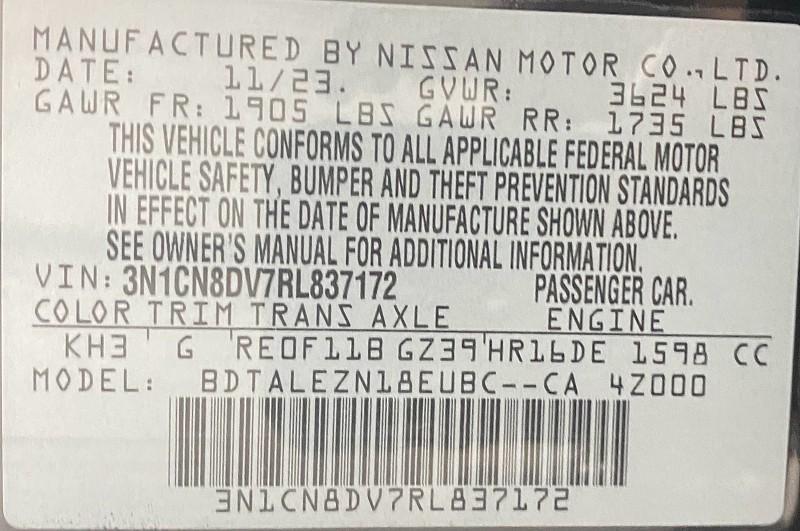 used 2024 Nissan Versa car, priced at $14,491