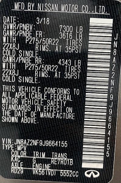 used 2018 INFINITI QX80 car, priced at $18,491