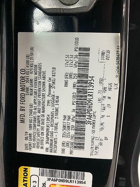 used 2020 Ford Fusion car, priced at $11,491