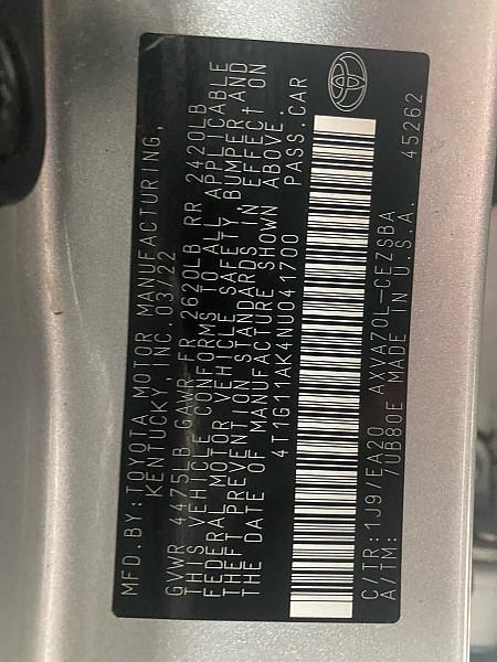 used 2022 Toyota Camry car, priced at $19,491