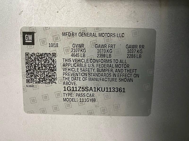 used 2019 Chevrolet Impala car, priced at $12,491