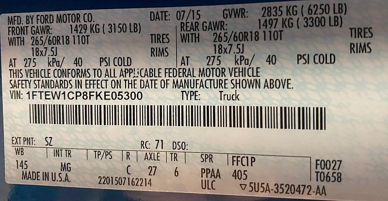 used 2015 Ford F-150 car, priced at $16,491