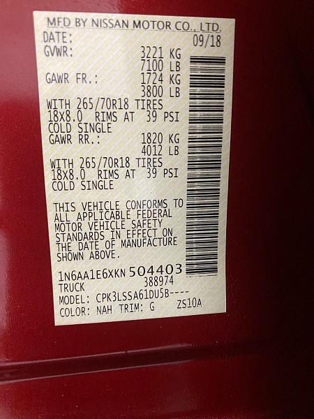 used 2019 Nissan Titan car, priced at $18,491