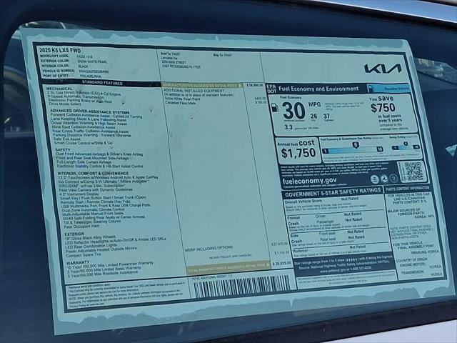 new 2025 Kia K5 car, priced at $28,290