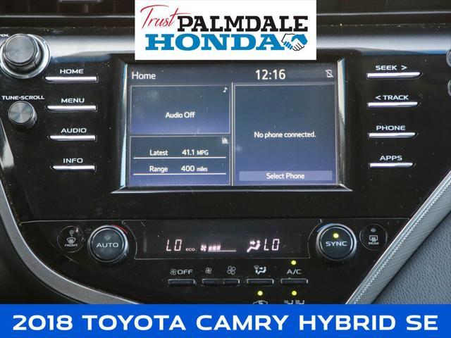 used 2018 Toyota Camry Hybrid car, priced at $16,491