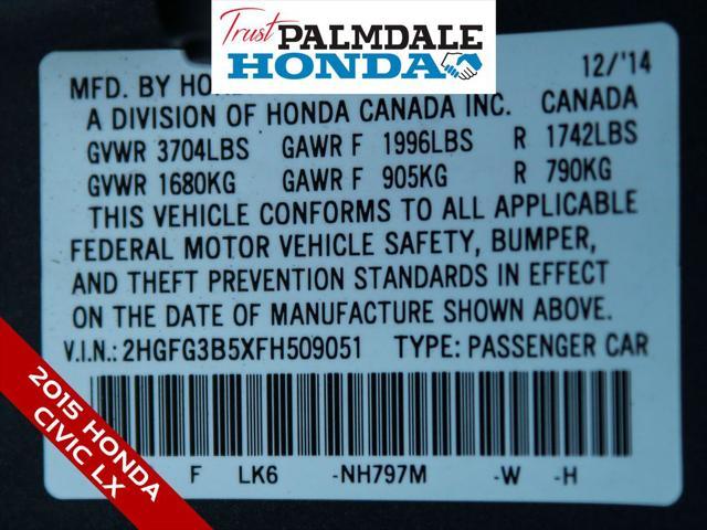 used 2015 Honda Civic car, priced at $9,991