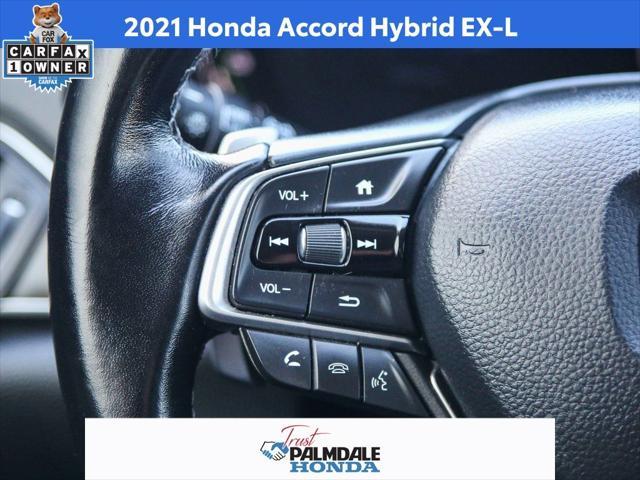 used 2021 Honda Accord Hybrid car, priced at $25,200