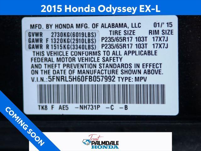 used 2015 Honda Odyssey car