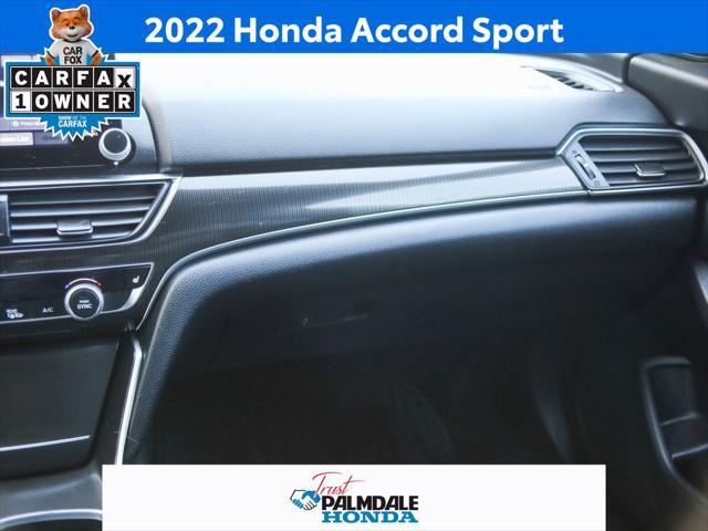 used 2022 Honda Accord car, priced at $29,491