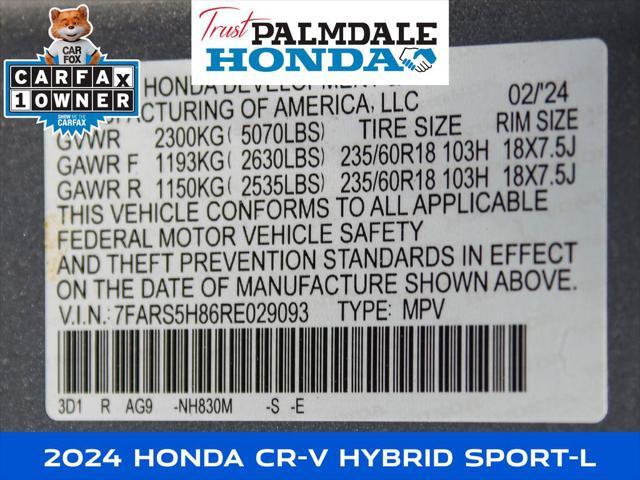 used 2024 Honda CR-V Hybrid car, priced at $34,991