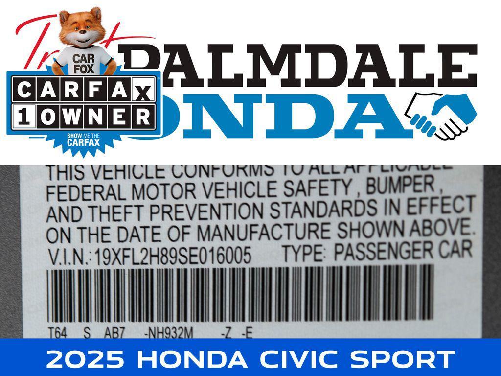 used 2025 Honda Civic car, priced at $25,933