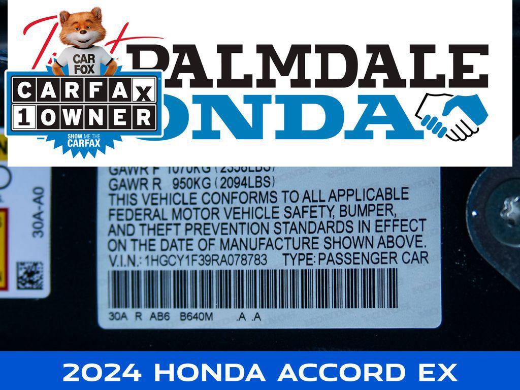 used 2024 Honda Accord car, priced at $25,135