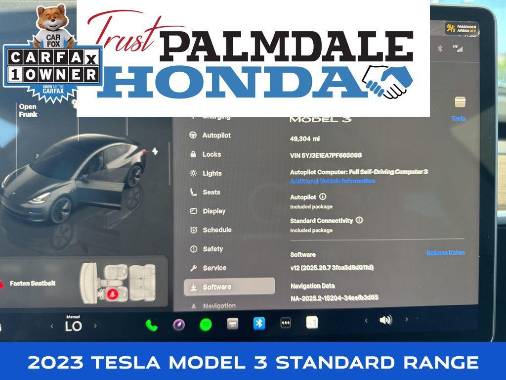 used 2023 Tesla Model 3 car, priced at $22,500