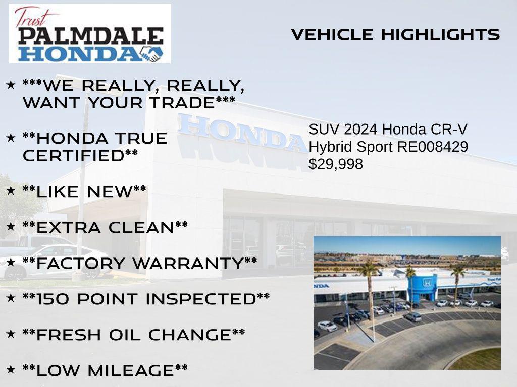 used 2024 Honda CR-V Hybrid car, priced at $29,998
