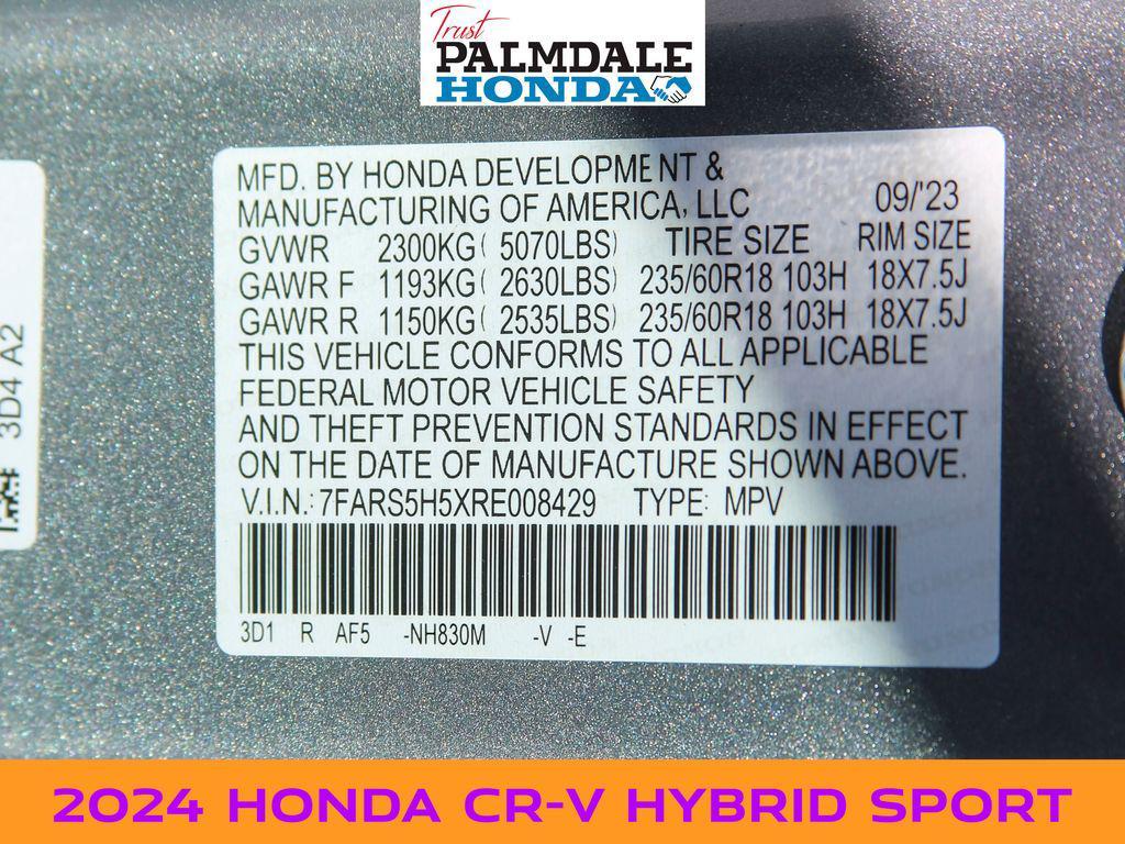 used 2024 Honda CR-V Hybrid car, priced at $29,998