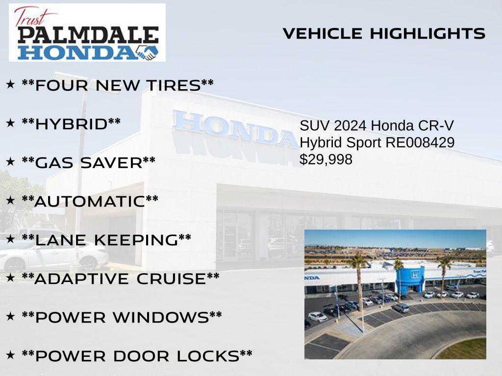 used 2024 Honda CR-V Hybrid car, priced at $29,998