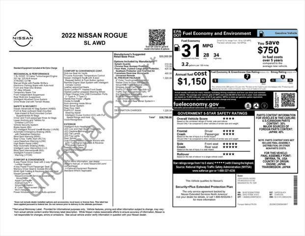used 2022 Nissan Rogue car, priced at $27,523