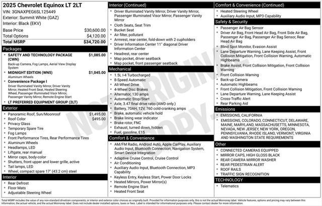 used 2025 Chevrolet Equinox car, priced at $32,298