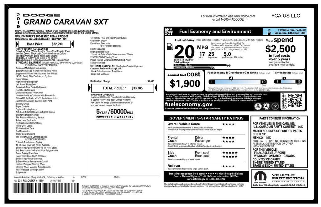 used 2019 Dodge Grand Caravan car, priced at $12,995