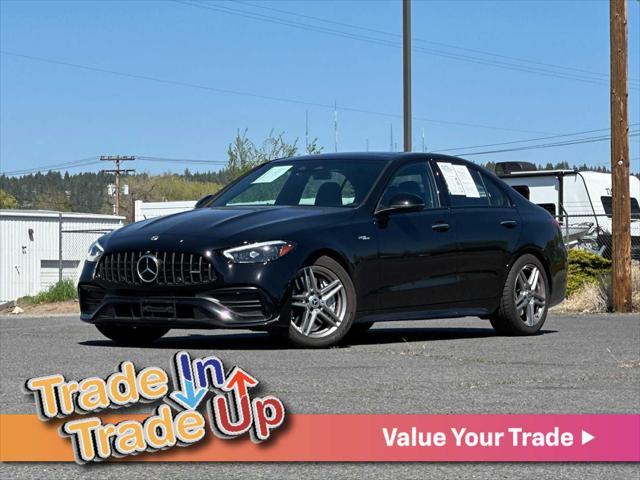 used 2023 Mercedes-Benz AMG C 43 car, priced at $49,990