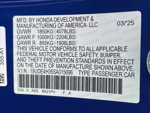 new 2025 Acura Integra car, priced at $36,795