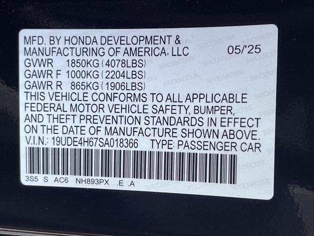new 2025 Acura Integra car, priced at $39,795