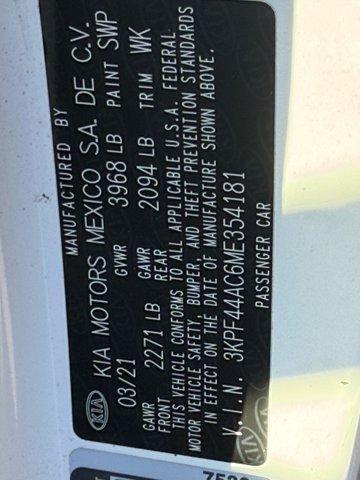 used 2021 Kia Forte car, priced at $15,500
