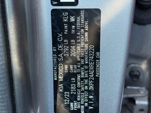 used 2024 Kia Forte car, priced at $17,500