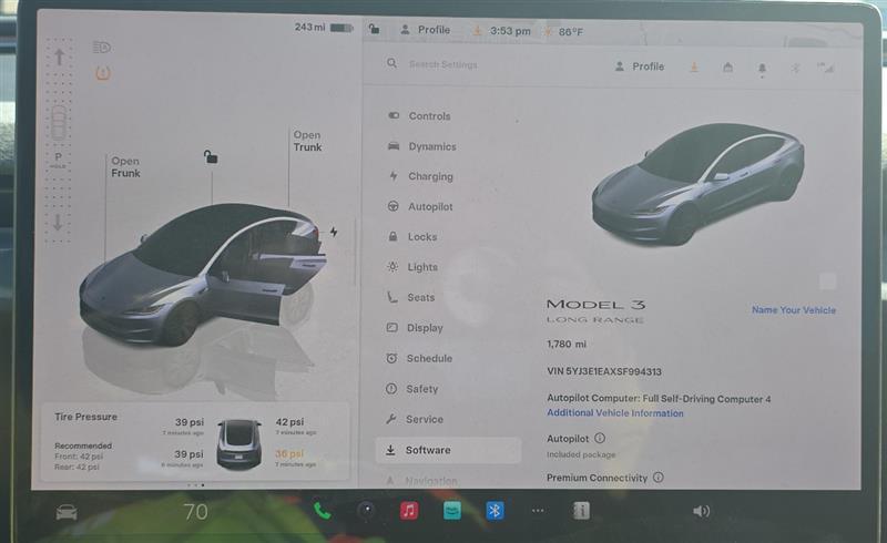 used 2025 Tesla Model 3 car, priced at $33,500