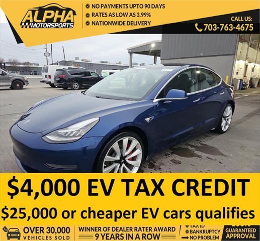 used 2019 Tesla Model 3 car, priced at $20,000