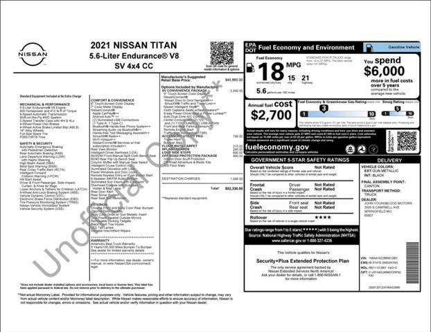 used 2021 Nissan Titan car, priced at $30,000
