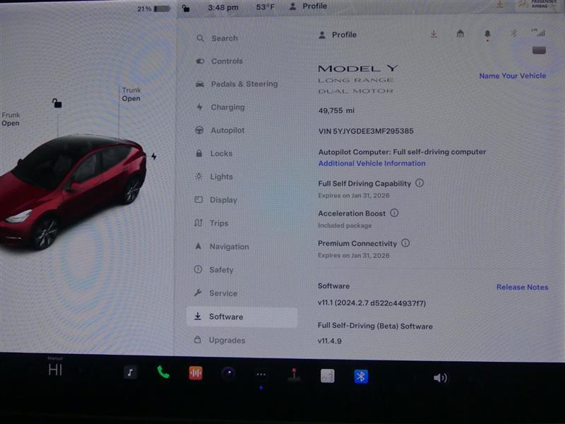 used 2021 Tesla Model Y car, priced at $21,000