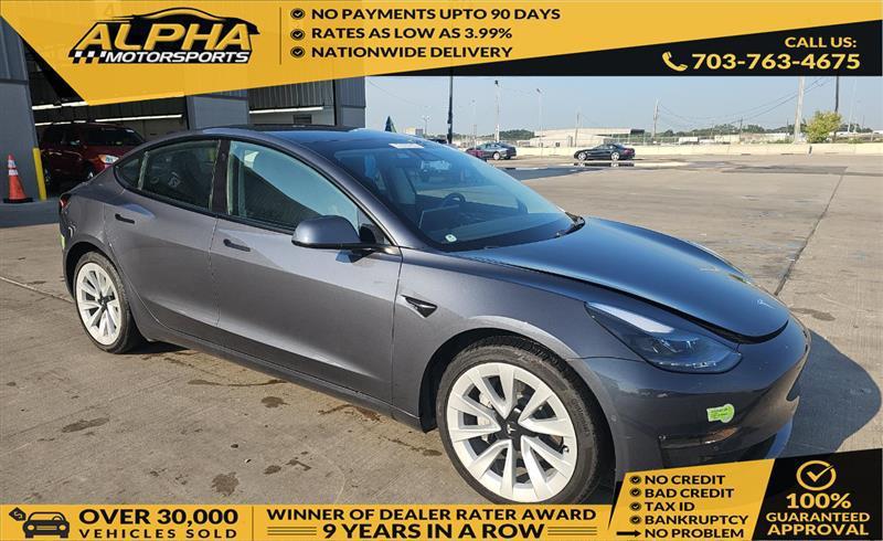 used 2022 Tesla Model 3 car, priced at $24,500