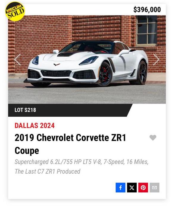 used 2019 Chevrolet Corvette car