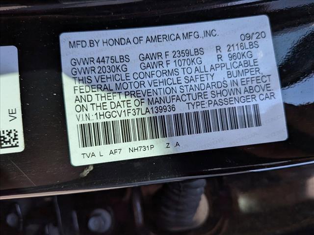 used 2020 Honda Accord car, priced at $19,498