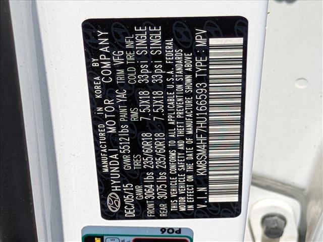 used 2017 Hyundai Santa Fe car, priced at $9,049