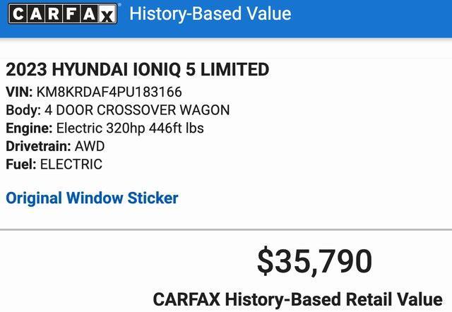 used 2023 Hyundai IONIQ 5 car, priced at $31,724